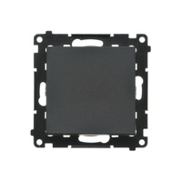 SIMON 55 MODUŁ CZARNY MAT ŁĄCZNIK KRZYŻOWY BEZ PIKTOGRAMU ZACISKI SPRĘŻYNOWE 10AX 250V
