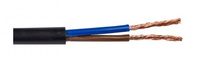 H03VVH2-F OMYP 2X 0.75 CZARNY PRZEWÓD MIESZKANIOWY PŁASKI MIĘKKI 300/300V