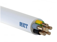 YDY 5X 4 ŻO BIAŁY PRZEWÓD INSTALACYJNY OKRĄGŁY DRUT 450/750V KL.1