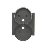 SIMON 55 MODUŁ CZARNY MAT PŁYTKA DO GNIAZD 2X Z/U DO SGZ2CM