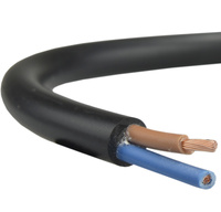 H03VV-F OMY 2X 0.75 CZARNY PRZEWÓD MIESZKANIOWY OKRĄGŁY MIĘKKI 300/300V