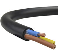 H03VV-F OMY 3X 0.75 ŻO CZARNY PRZEWÓD MIESZKANIOWY OKRĄGŁY MIĘKKI 300/300V