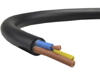 H03VV-F OMY 3X 1.0 ŻO CZARNY PRZEWÓD MIESZKANIOWY OKRĄGŁY MIĘKKI 300/300V