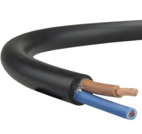 H03VV-F OMY 2X 1.5 CZARNY PRZEWÓD MIESZKANIOWY OKRĄGŁY MIĘKKI 300/300V