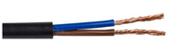 H03VV-F OMY 2X 0.5 CZARNY PRZEWÓD MIESZKANIOWY OKRĄGŁY MIĘKKI 300/300V
