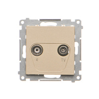 SIMON 55 MODUŁ SZAMPAŃSKI MAT GNIAZDO RTV KOŃCOWE SEPAROWANE 1X WEJŚCIE 5÷862 MHZ