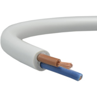 H03VV-F OMY 2X 1.0 BIAŁY PRZEWÓD MIESZKANIOWY OKRĄGŁY MIĘKKI 300/300V