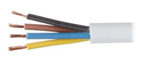 H05VV-F OWY 4X 0.75 ŻO BIAŁY PRZEWÓD OKRĄGŁY MIĘKKI 300/500V DO ODBIORNIKÓW RUCHOMYCH