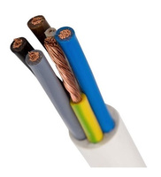 H05VV-F OWY 5X10.0 ŻO BIAŁY PRZEWÓD OKRĄGŁY MIĘKKI 300/500V BĘBEN DO ODBIORNIKÓW RUCHOMYCH