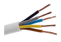 H05VV-F OWY 5X 6.0 ŻO BIAŁY PRZEWÓD OKRĄGŁY MIĘKKI 300/500V DO ODBIORNIKÓW RUCHOMYCH