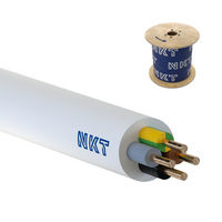 YDY 4X 4 ŻO BIAŁY PRZEWÓD INSTALACYJNY OKRĄGŁY DRUT 450/750V KL.1 BĘBEN