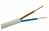 H03VVH2-F OMYP 2X 0.75 BIAŁY PRZEWÓD MIESZKANIOWY PŁASKI MIĘKKI 300/300V