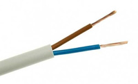 H03VV-F OMY 2X 0.75 BIAŁY PRZEWÓD MIESZKANIOWY OKRĄGŁY MIĘKKI 300/300V