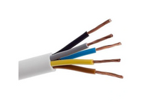 H05VV-F OWY 5X 1.5 ŻO BIAŁY PRZEWÓD OKRĄGŁY MIĘKKI 300/500V DO ODBIORNIKÓW RUCHOMYCH