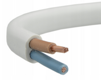 H03VVH2-F OMYP 2X 1.0 BIAŁY PRZEWÓD MIESZKANIOWY PŁASKI MIĘKKI 300/300V