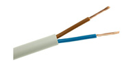 H03VV-F OMY 2X 1.0 BIAŁY PRZEWÓD MIESZKANIOWY OKRĄGŁY MIĘKKI 300/300V