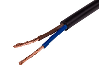 H03VV-F OMY 2X 1.0 CZARNY PRZEWÓD MIESZKANIOWY OKRĄGŁY MIĘKKI 300/300V