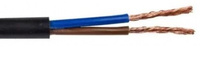 H03VV-F OMY 2X 0.75 CZARNY PRZEWÓD MIESZKANIOWY OKRĄGŁY MIĘKKI 300/300V