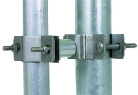 ZACISK MOCUJĄCY DO RUR O ŚR. 40 MM, ZE WSPORNIKIEM DYSTANSUJĄCYM O DŁ. 35 MM, DO RUR WSPORCZYCH O ŚR