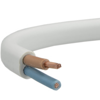 H03VVH2-F OMYP 2X 0.75 BIAŁY PRZEWÓD MIESZKANIOWY PŁASKI MIĘKKI 300/300V