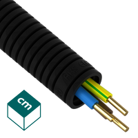 RKGS 20-25 CZARNY RURA KARBOWANA PESZEL PVC-U FI20/14.9 Z PRZEWODEM H07V-U 3X2.5 750N RURAKS