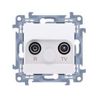 SIMON 10 MODUŁ BIAŁY GNIAZDO RTV PRZELOTOWE 10DB