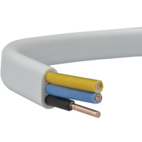 YDYP 3X 2.5 ŻO DAMIR BIAŁY PRZEWÓD INSTALACYJNY PŁASKI DRUT 450/750V KL.1