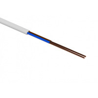 H03VVH2-F OMYP 2X 0.5 BIAŁY PRZEWÓD MIESZKANIOWY PŁASKI MIĘKKI 300/300V