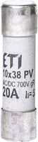 10X38 GR 20A WKŁADKA TOPIKOWA CYLINDRYCZNA PV 700V AC/DC GREEN PROTECT